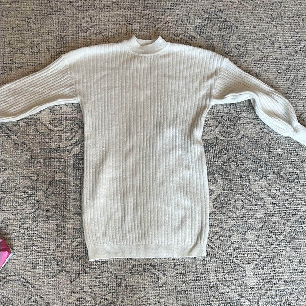 ASOS Maternity Ivory Ribbed Dress